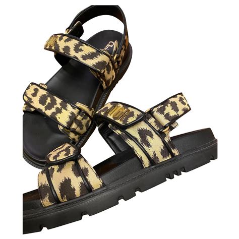 dior leopard print sandals|dior sandals for women.